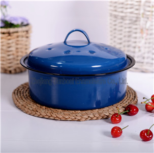 Carbon Steel Enamel Pot/Casserole with Handle