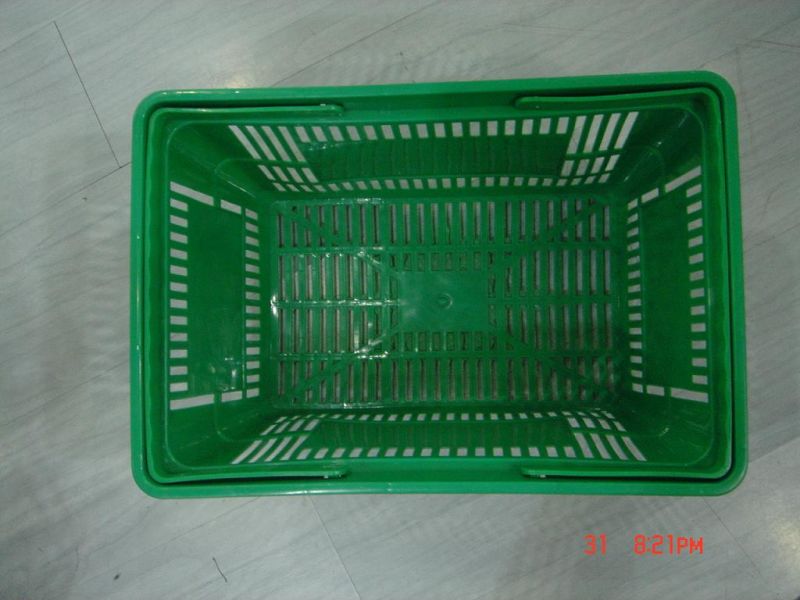 Supermarket Plastic Handle Shopping Basket (YD-Z6)