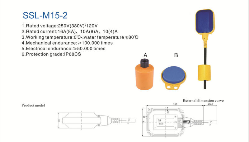 M15-8 Float Switch/Liquid Switch