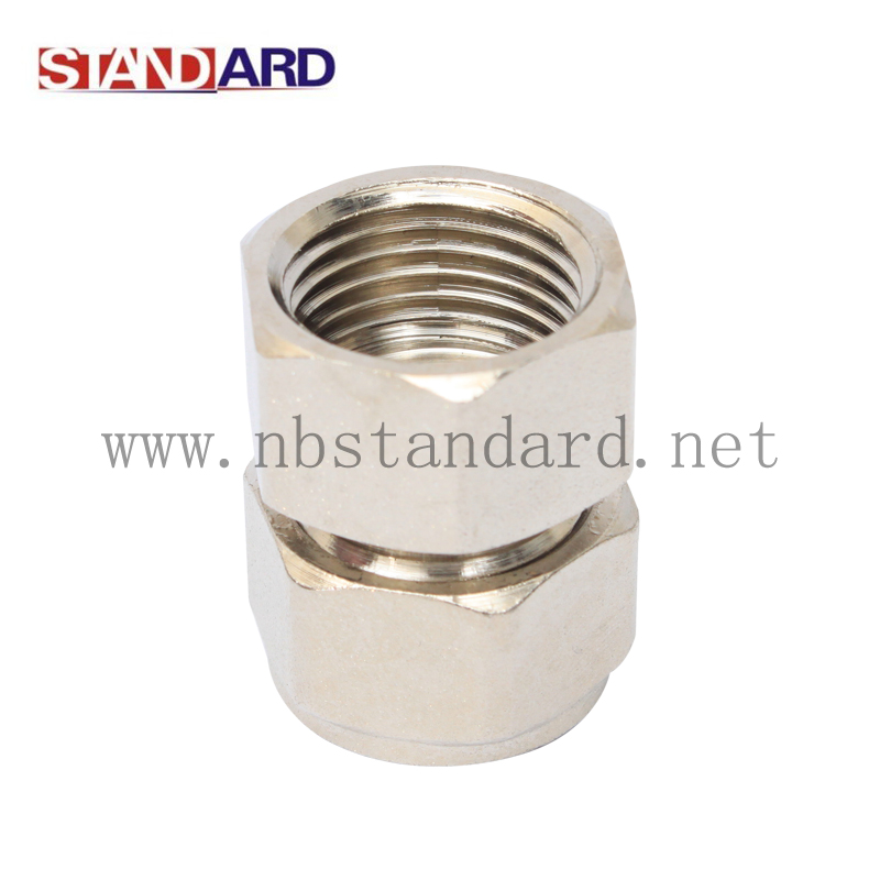 Brass Compression Fitting with Nickel Plated