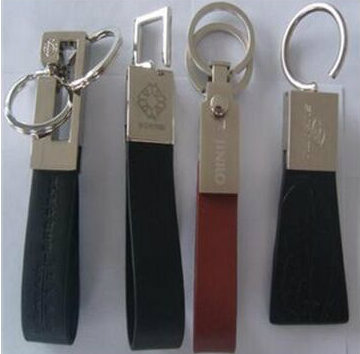 Leather Key Ring, Keychain with Stamping Logo (GZHY-KA-010)