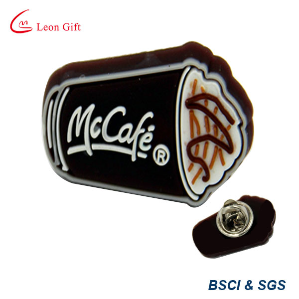 Mccafe Design Promotional Lapel Pin Holder PVC Material