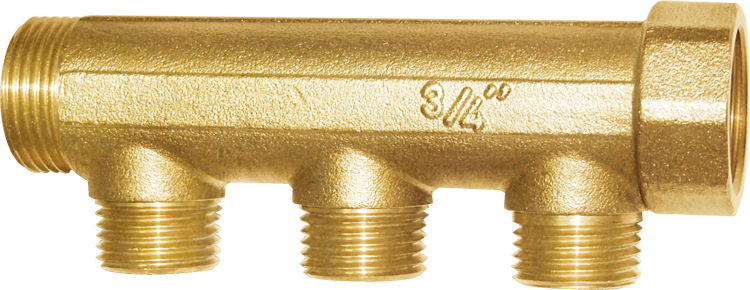 Brass Manifold -Brass 3-Way (a. 0187)