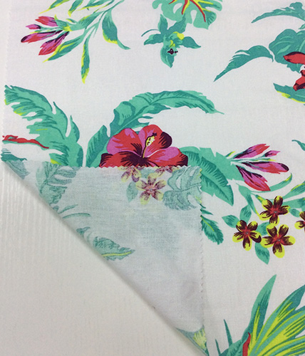 Linen/ Rayon Blended Flower Printed Fabric for Garment, Sofa, Cushion