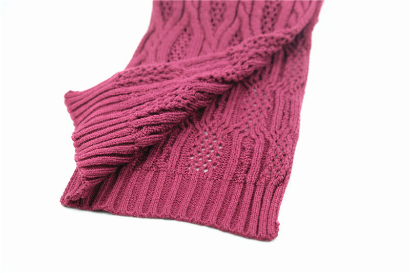 Unisex Winter Warm Color Mixed Cable Heavy Knitted Scarf (SK166)