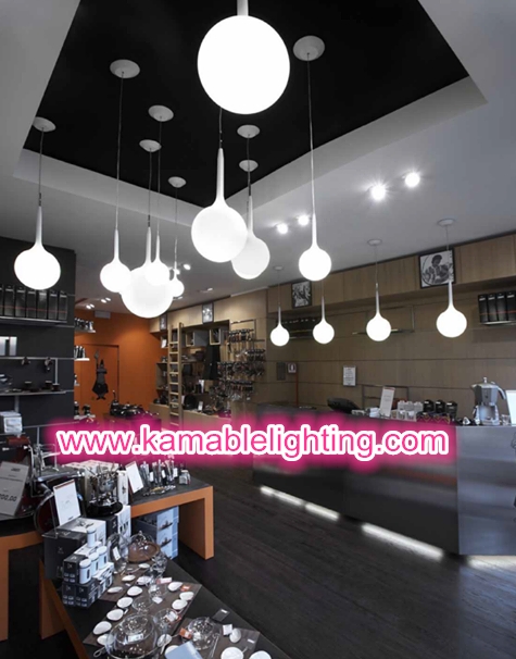 Modern Style Hanging Glass Pendant Lighting (406S1-L6)