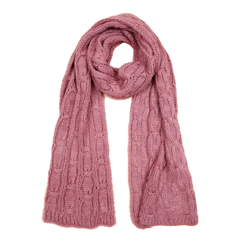 Womens Unisex Space Dye Fancy Thick Winter Cable Heavy Knitted Scarf (SK159)