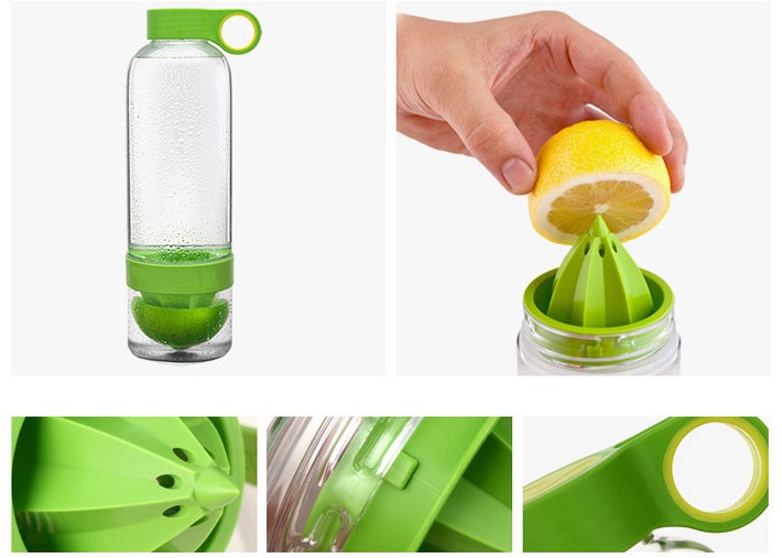 Lemon Cup Citrus Zinger Juice Source Vitality Clear Water Bottle