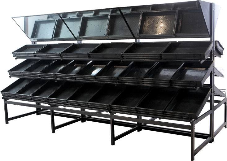 Supermarket Steel Vegetable and Fruit Display Rack