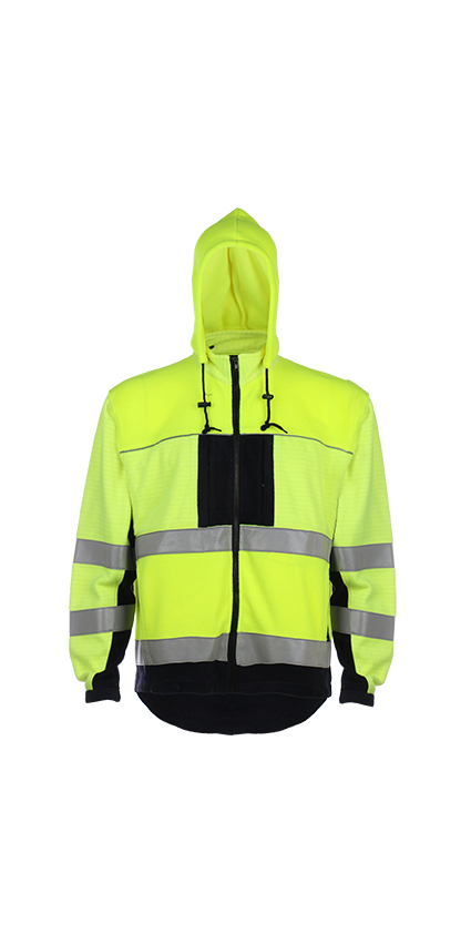 Class 3 Hi-VI Long-Sleeve Fleece Reflective Hoodie