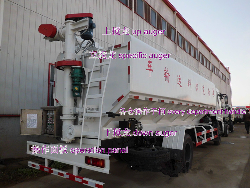 Dongfeng 4*2 Hydraulic Auger Bulk Feeds Trucks 20tons for Sale