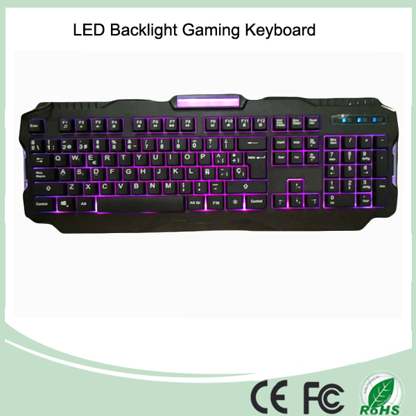 Mechanical Type Spanish Layout LED Backlit Multimedia Gaming Keyboard (KB-1901EL)