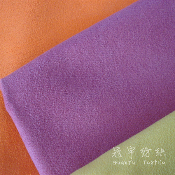 Faux Suede Fabric for Home Textile with Woven Backing