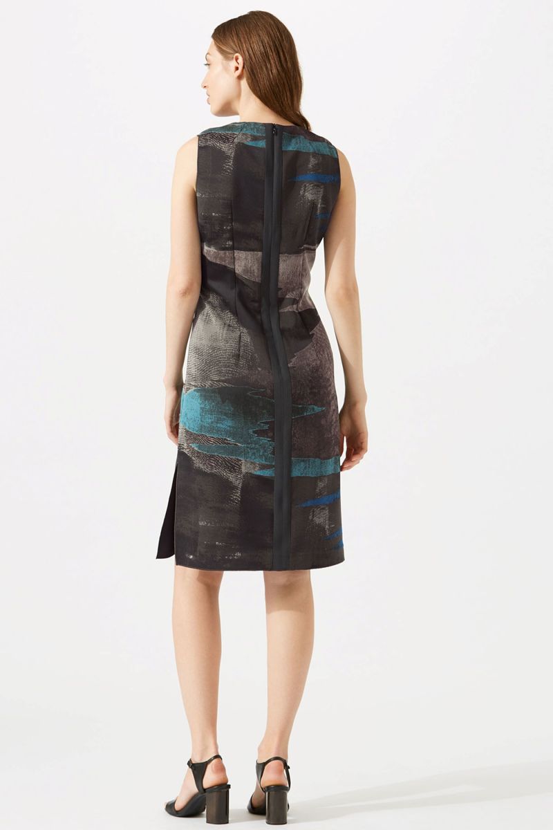 Jigsaw Blue Ocean Tide Jacquard Dress