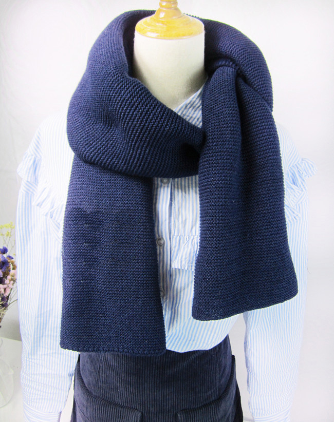 Womens Mens Unisex Multiple Style Neck Warmer Thick Cashmere Feel Winter Knitted Scarf (SK130)