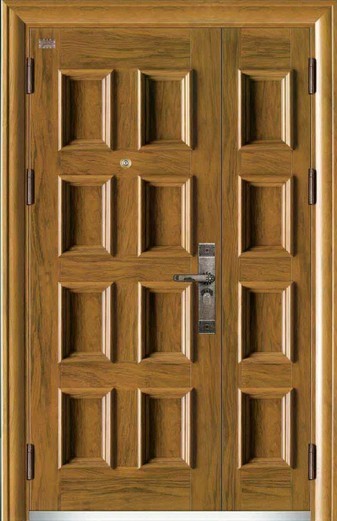 Steel Armored Splicing Security Door 2014 Wood Grain UV-Proof