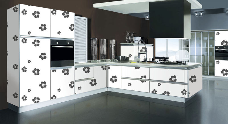 Flower Pattern Embossed Kitchen Cabinet (zhuv)