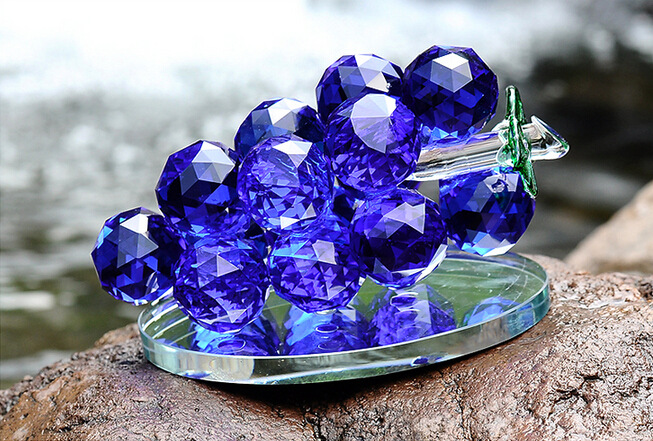 Crystal Grape Glass Crafts for Home or Car Decoration