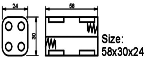 Cr2450 Battery Holder Waterproof Battery Holder AA Battery Holder