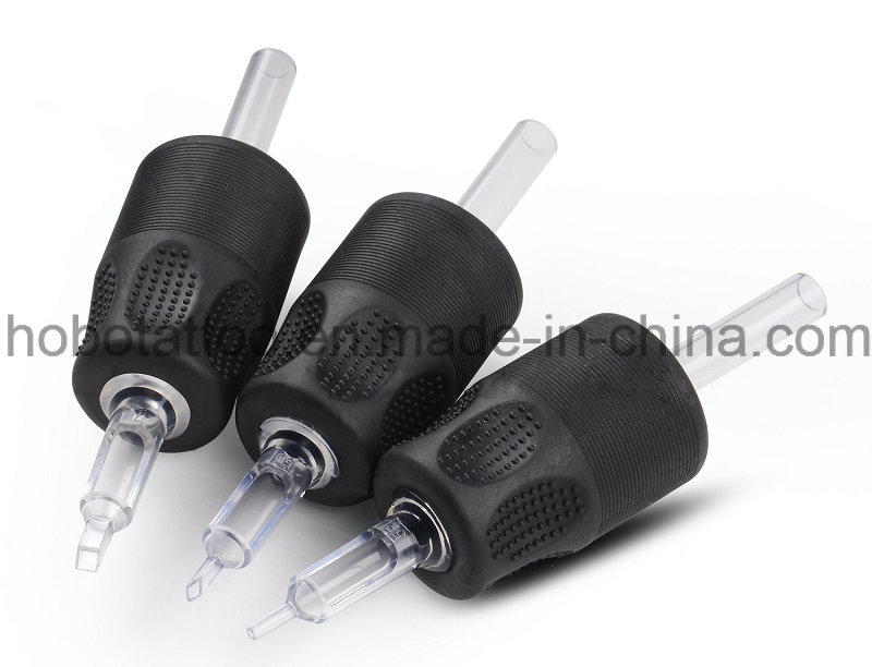 25mm Cheap All Black Silicone Rubber Disposable Tattoo Tube