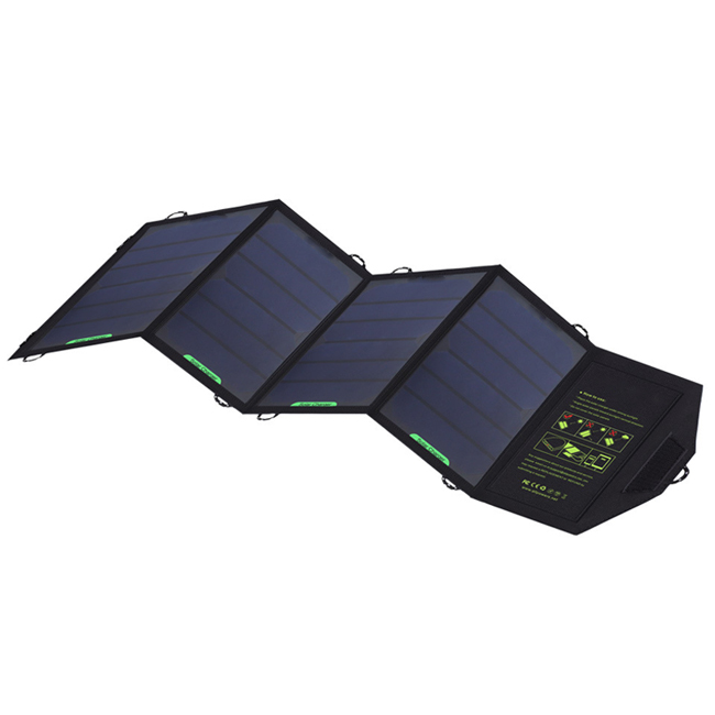 Hige Conversion 18W Sunpower Foldable Battery Powerbank 4 Panel Solar Charger