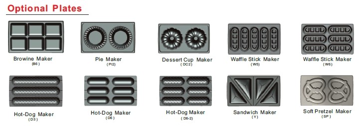 Electric Browine Maker Brownie Maker Dessert Cup Maker Waffle Stick Maker Hot-Dog Maker Soft Pretzel Maker