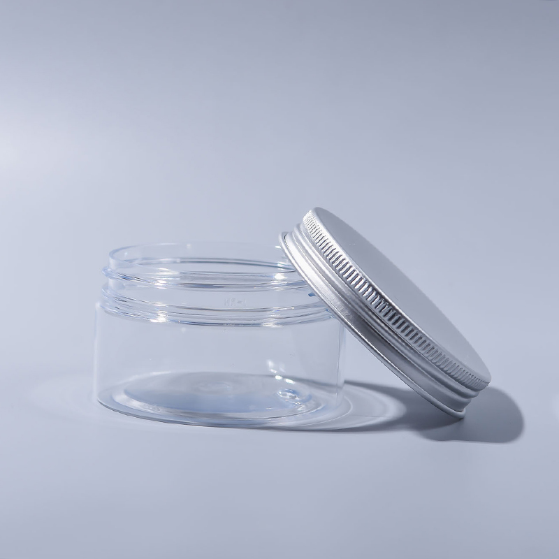 50ml Pet Jar Plastic Wide Mouth Jar for Candy for Food for Ice Cream for Cosmetic Food Grade with Aluminum Caps