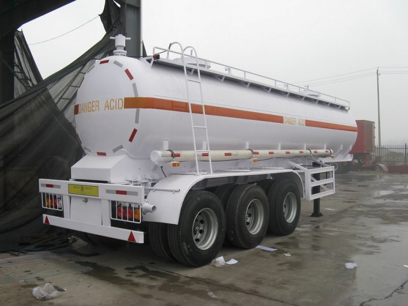 Heavy Duty 3-Axle 20cbm Hydrochloric Acid Tank Truck Trailer Sulphuric Acid Tank Trailer