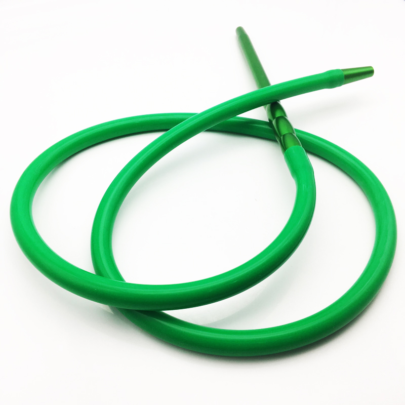 2m Green Silicone Shisha Hookah Hose with Metal Mouthpiece (ES-HH-016-2)