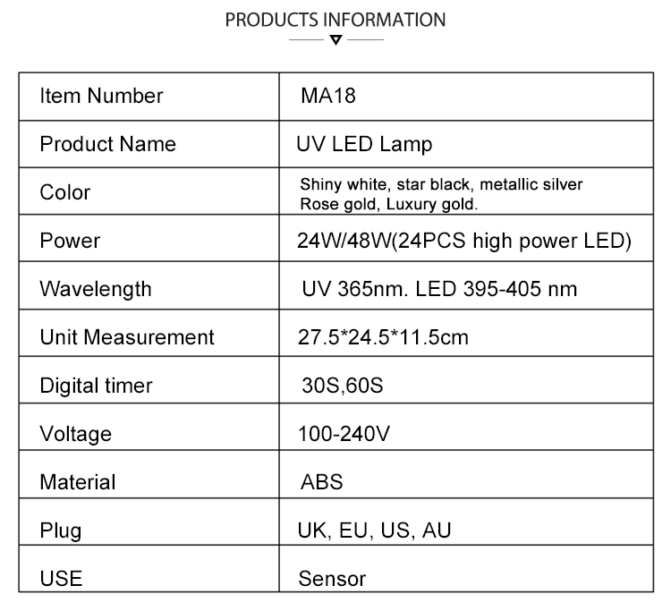 24/48watts Auto Sensor UV LED Nail Lamp