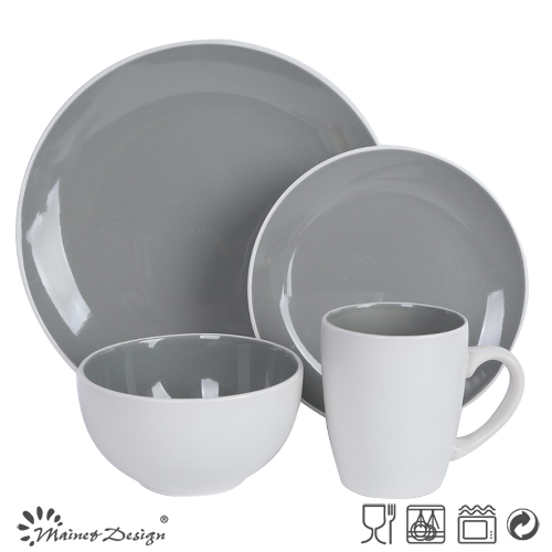 Stoneware Bicolor Dinner Set