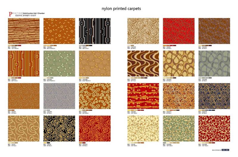 Machine Made Printed Polyester Modern Wall to Wall Hotel Carpet