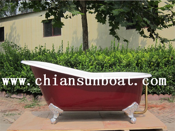 Enamel Single Bathtub with Legs