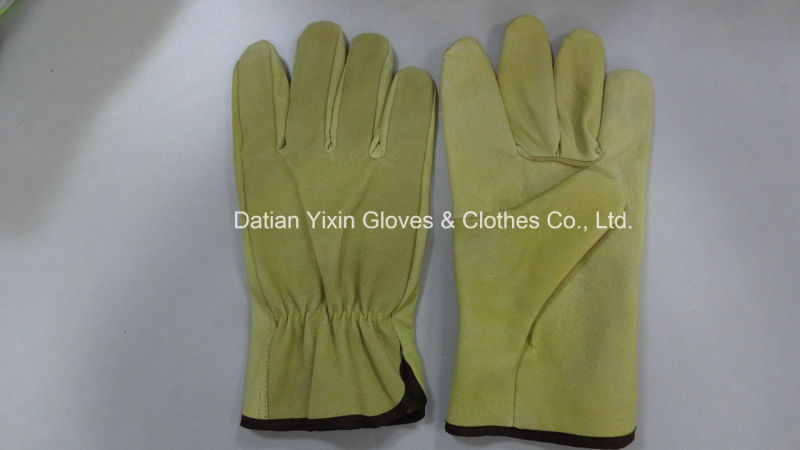 Full Leather Driver Glove-Safety Glove-Leather Working Glove
