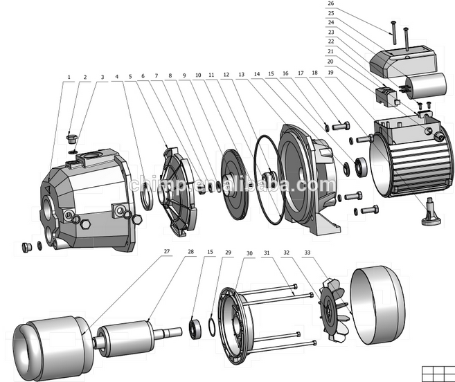 Self-Priming Jet and Centrifugal Electric Water Pump for Deep Wells