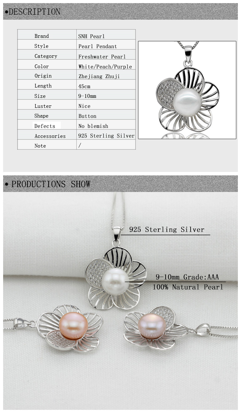 9-10mm AAA Flower Shape Button Pearl Cheap Fashion Freshwater Pearl Pendant