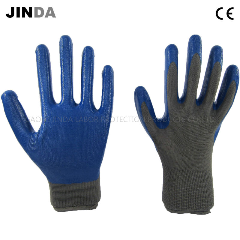 Nitrile Coated Labor Protective Industrial Safety Work Gloves (NS002)