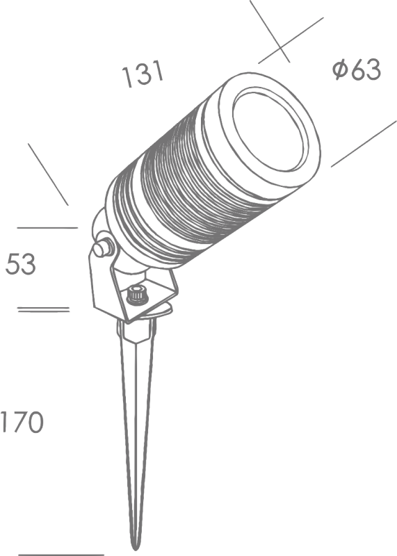 LED Garden Light with Spike Landscape Lighting COB Aluminium