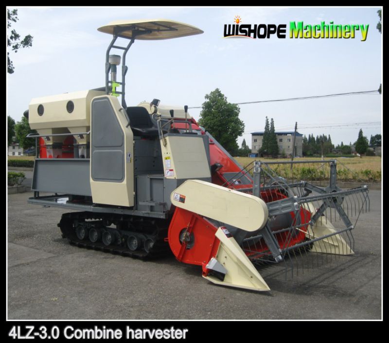 4lz-3.0 Double Thresher Cylinders Rice Combine Harvester