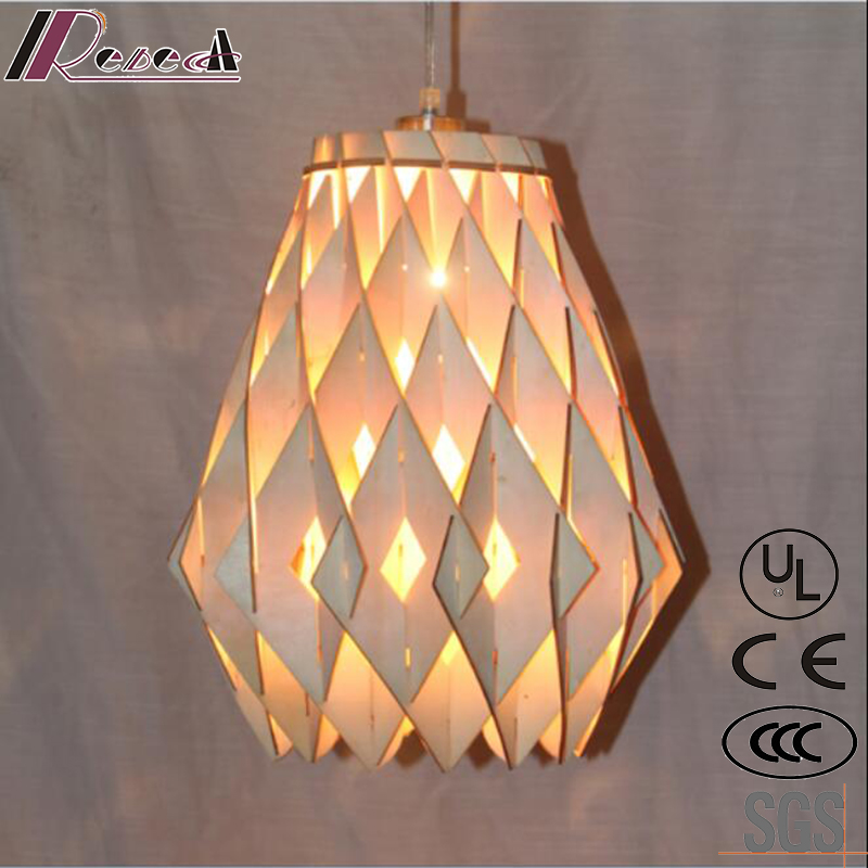 Hot Sales Wood Hollow out Ceing Lamp Lighting with Restaurant