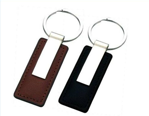 Leather Key Ring, Keychain with Stamping Logo (GZHY-KA-010)