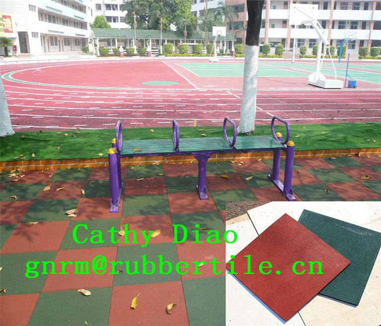 Gym Rubbr Tiles Outdoor Safety Sports Rubber Flooring Tile, Playground Rubber Tiles, Recycle  Rubber  Tile