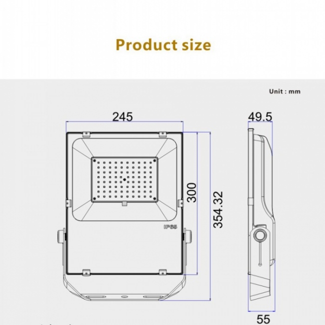 50W 60W 80W 100W 120W 150W 200W LED Floodlight 3030 SMD Garden Lights Driverless