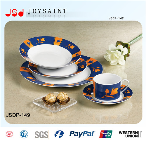 Ceramic Dinnerware Flat Plate Porcelain Dinner Set From China