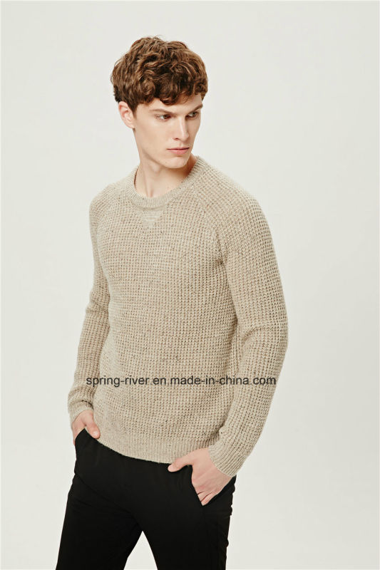 Nep Yarn Knit Pullover Men Sweater