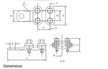 Wcjb Type Nickle Plated Copper Connection Clamp / Imported Copper Wire Clamp