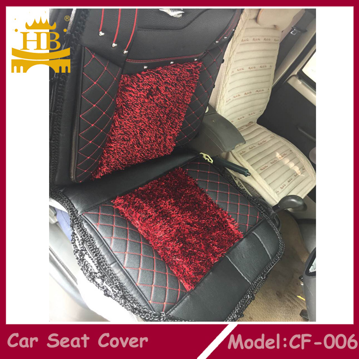 2016 Popular Design Leather with Fur Car Seat Cover