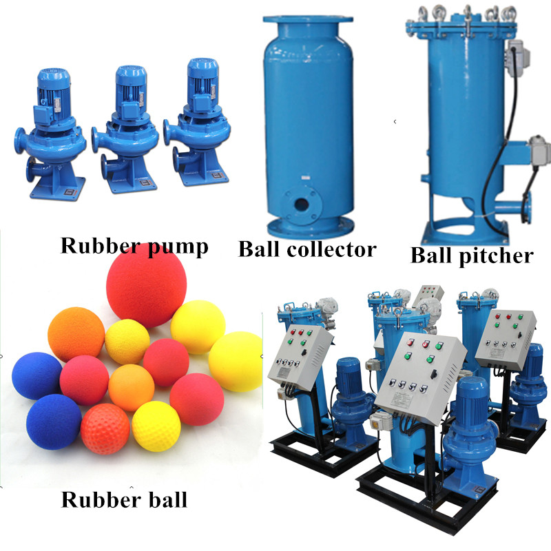 PLC Automatic Condenser Rubber Ball Tube Cleaning Equipment