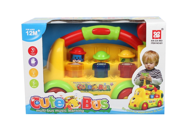 En71 Approval B/O Cute Bus Kid Intelligent Toy (H0640285)