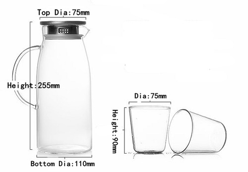 Big Capacity Glass Teapot Juice Jug Juice Kettle